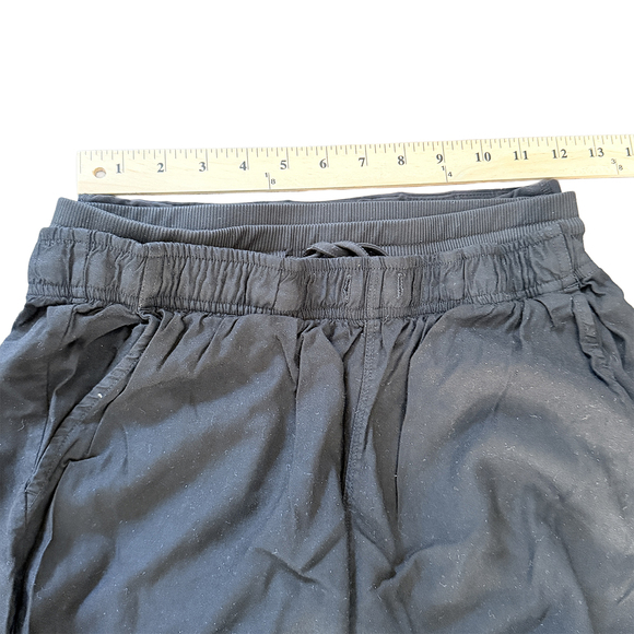 classic leisure casual black bottoms athleisure normcore cozy joggers small - Picture 2 of 5